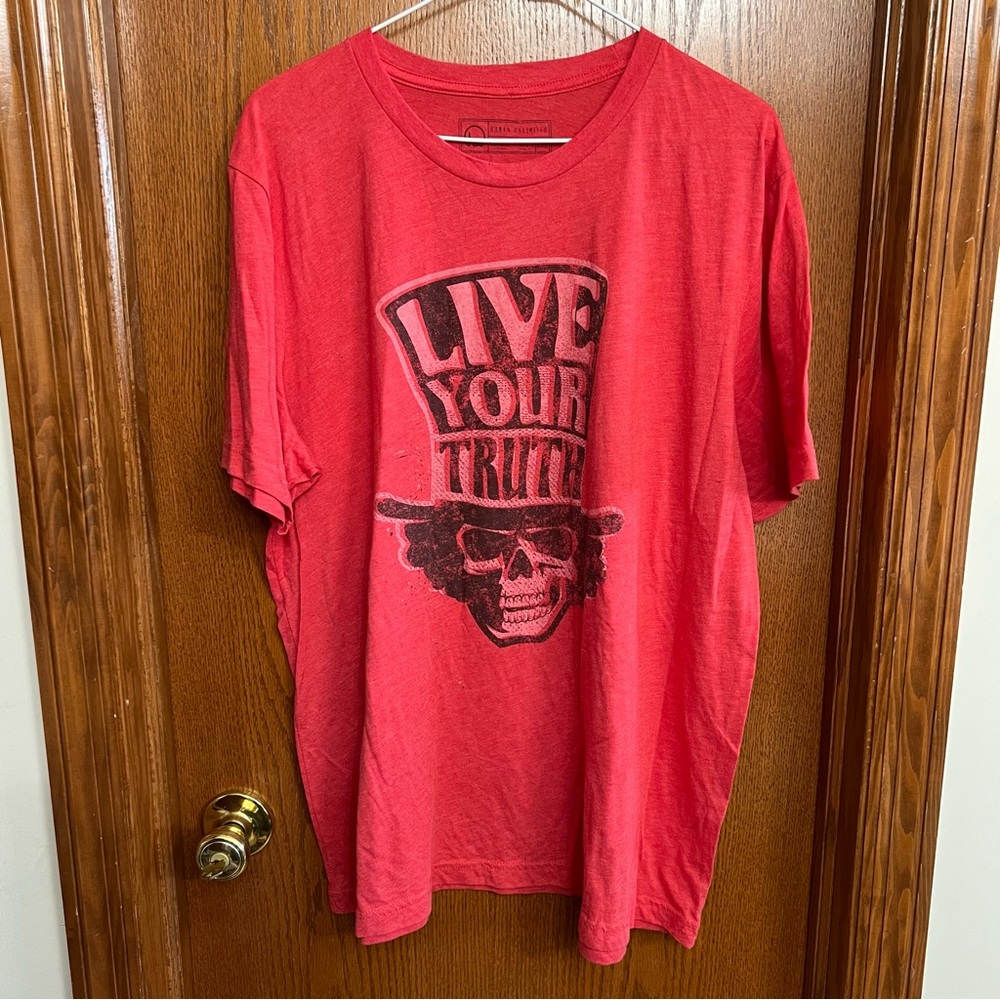 Human Unlimited Red Live Your Truth T-shirt Size 2XL